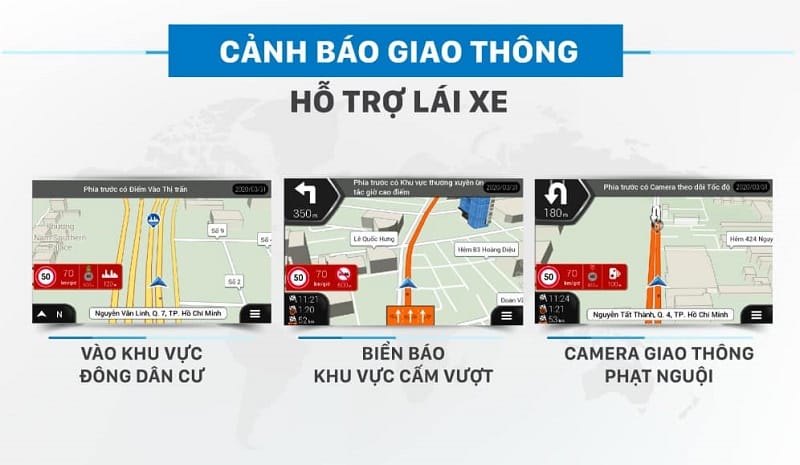 Vietmap S2 giúp cảnh báo giao thông hỗ trợ lái xe