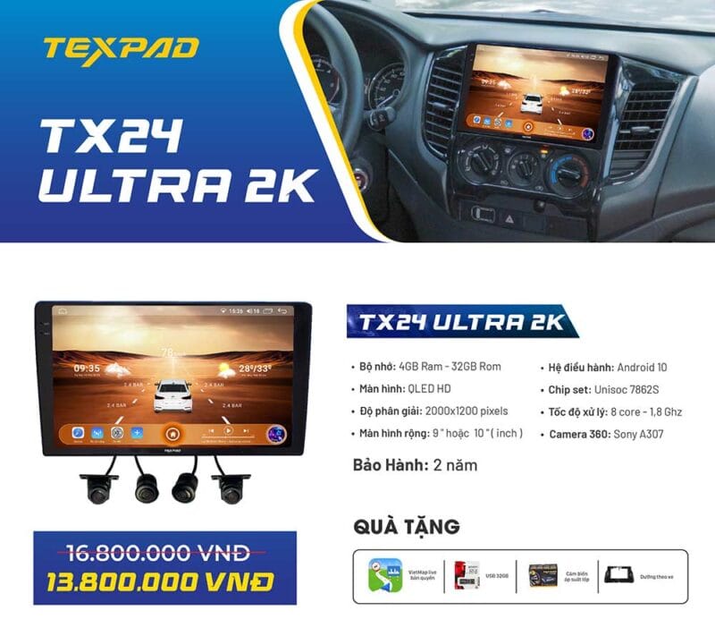 Màn Hình Android Texpad TX24 Phiên Bản 2K 360